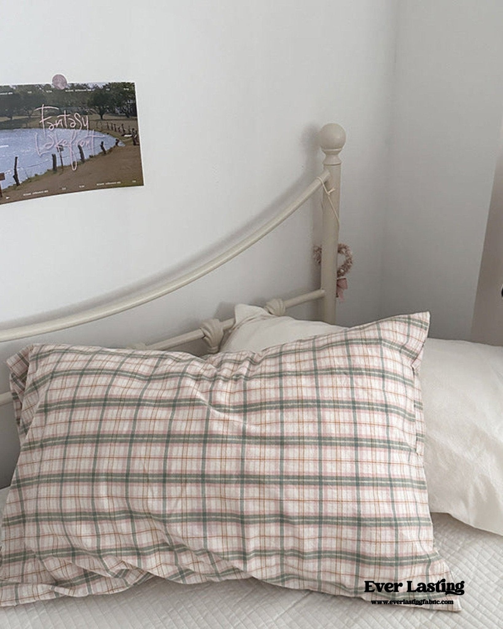 Muted Blush Cotton Pillowcase / Pink - Ever Lasting