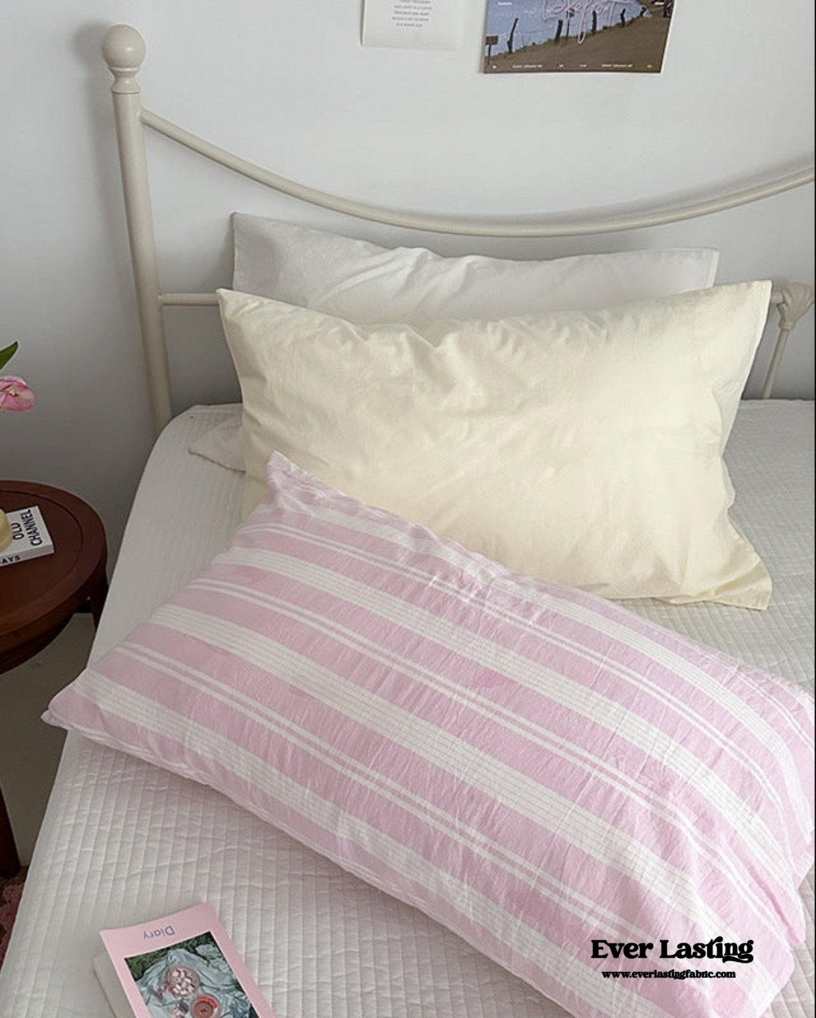 Muted Blush Cotton Pillowcase / Pink - Ever Lasting