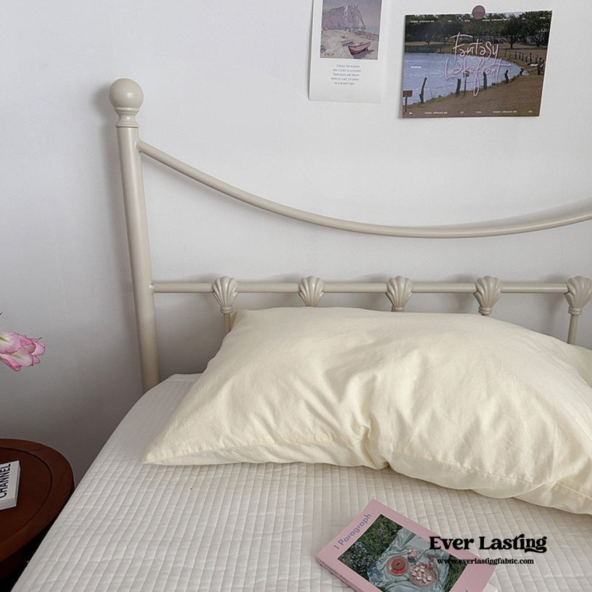 Muted Blush Cotton Pillowcase / Pink - Ever Lasting