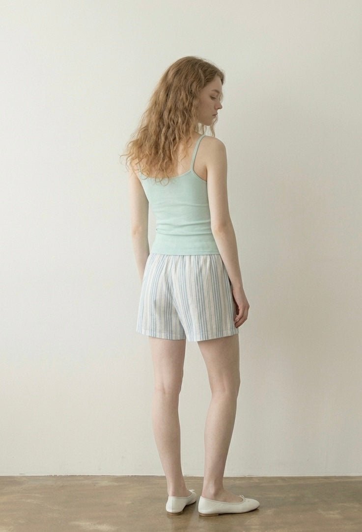 -Ever Lasting - Nerelle Sleeveless & Shorts Pajama Set / Blue -Pajamas -Ever Lasting