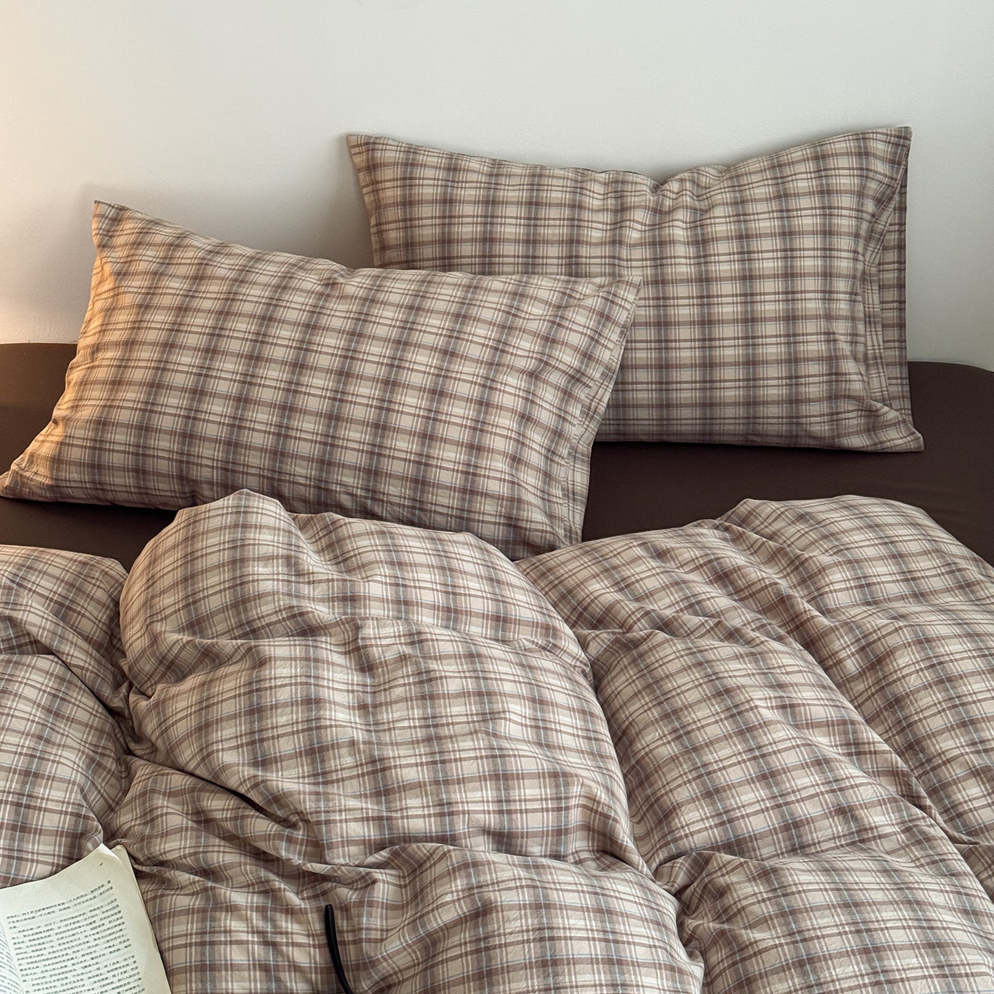 - Ever Lasting - Nerina Gingham Bedding Set / Orange - Bedding Set - Ever Lasting