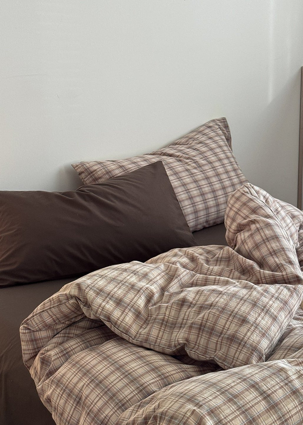 - Ever Lasting - Nerina Gingham Bedding Set / Orange - Bedding Set - Ever Lasting