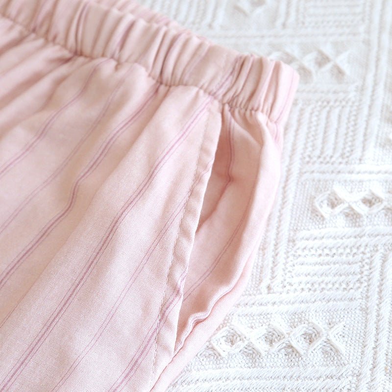 - Ever Lasting - Nyelle Double Gauze Striped Pajama Set / Blue - Pajamas - Ever Lasting