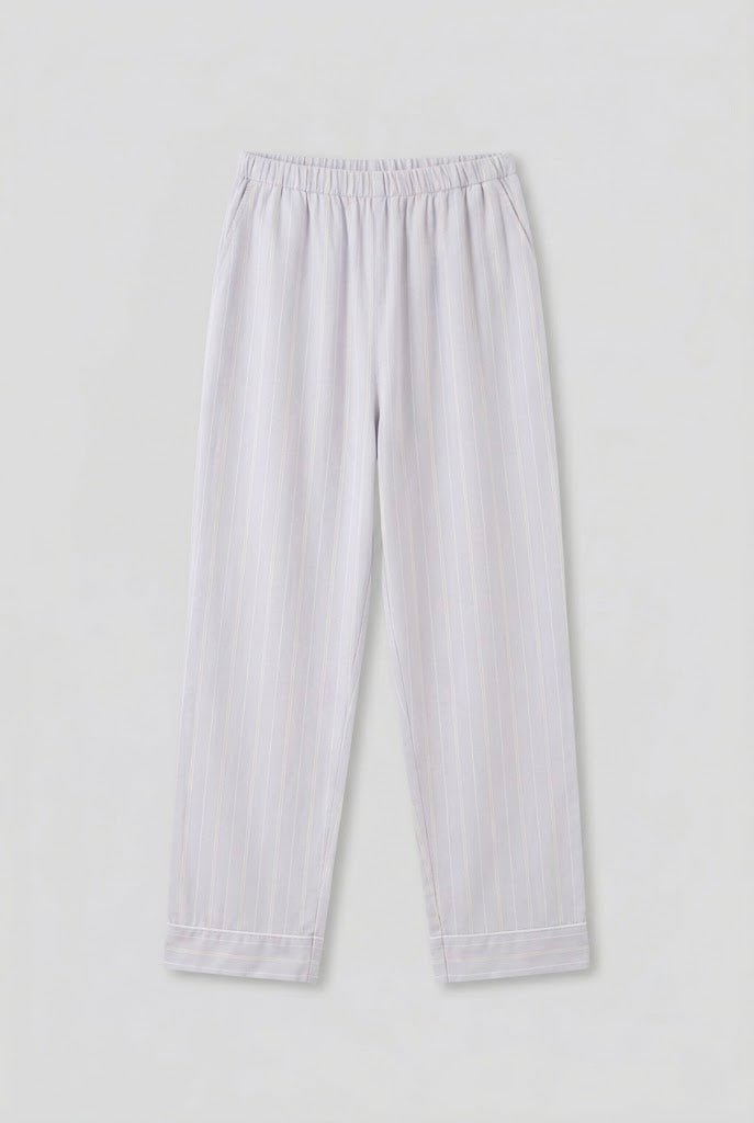 - Ever Lasting - Nyelle Double Gauze Striped Pajama Set / Purple - Pajamas - Ever Lasting