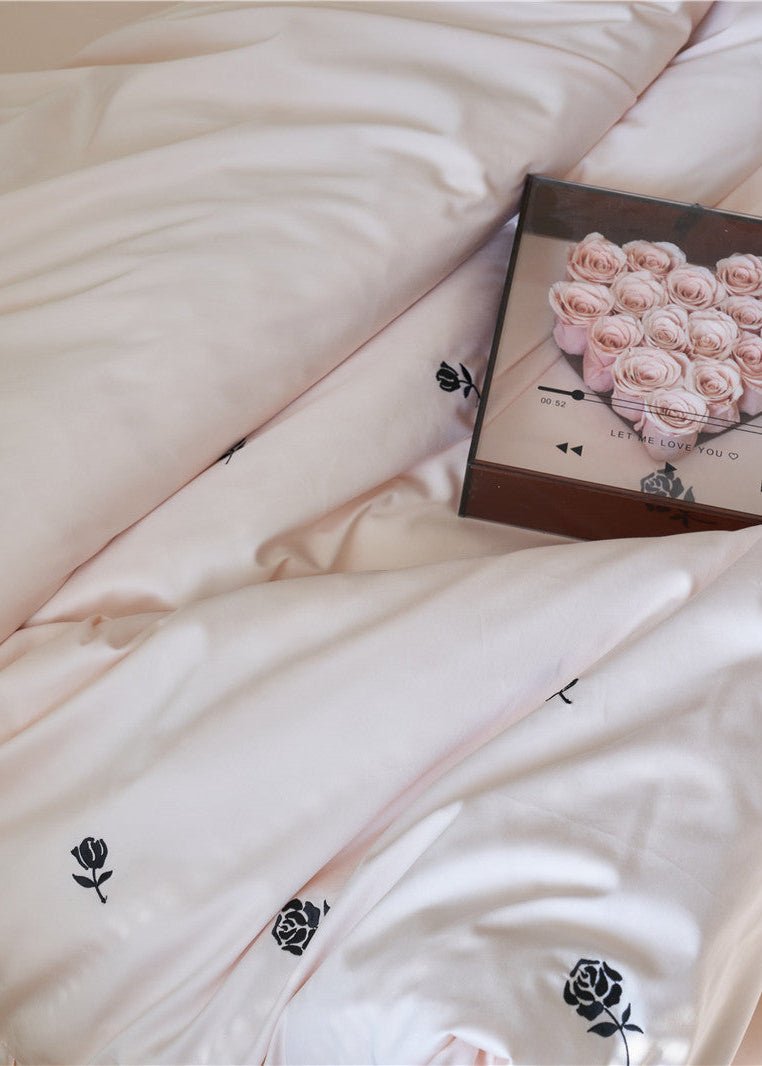 - Ever Lasting - Opal Floral Ruffle Lace Bedding Set / Purple - Bedding Set - Ever Lasting