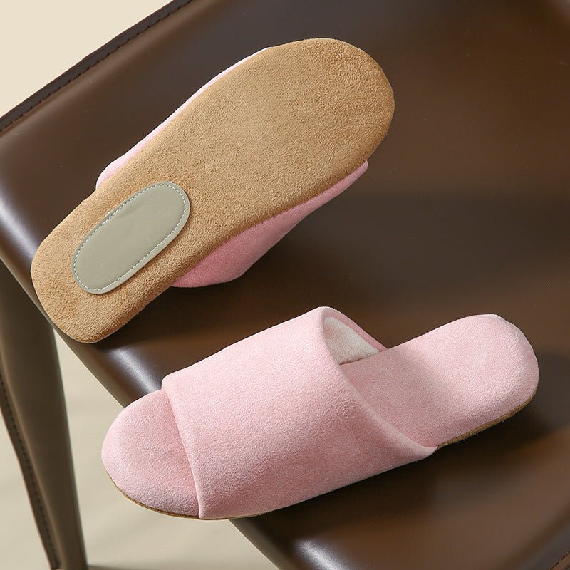 - Ever Lasting - Open Toe Cotton House Slipper / White - Slipper - Ever Lasting