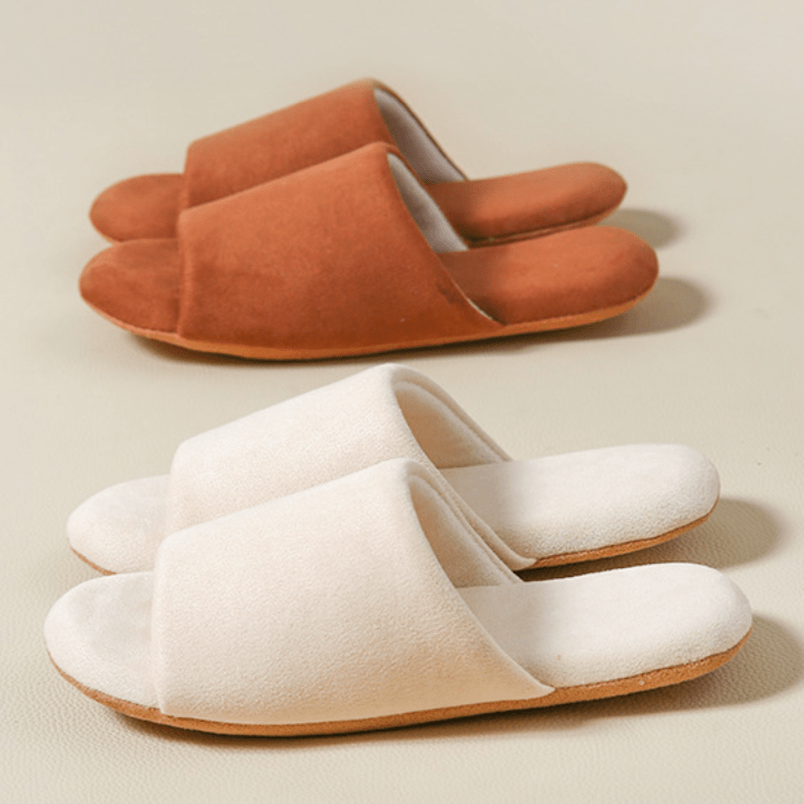 - Ever Lasting - Open Toe Cotton House Slipper / White - Slipper - Ever Lasting