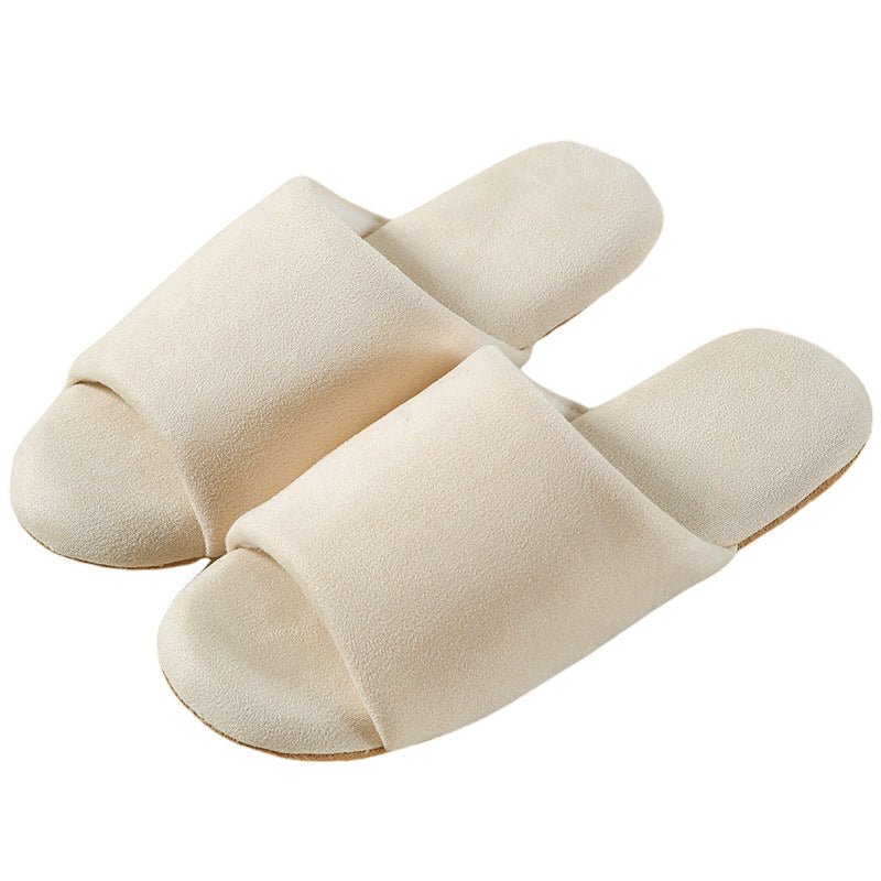 - Ever Lasting - Open Toe Cotton House Slipper / White - Slipper - Ever Lasting