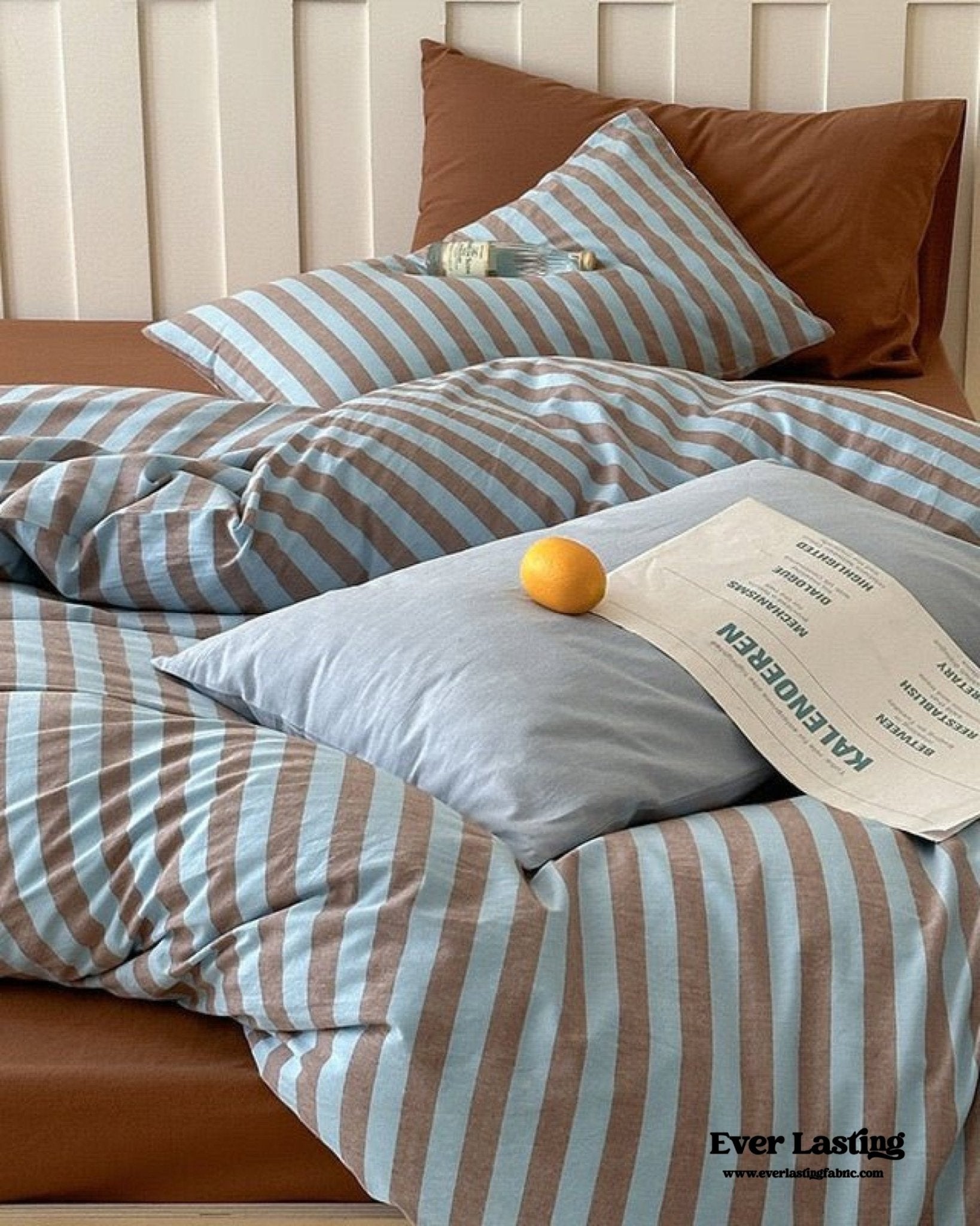 Parker Minimalist Striped Bedding Set / Pink - Ever Lasting