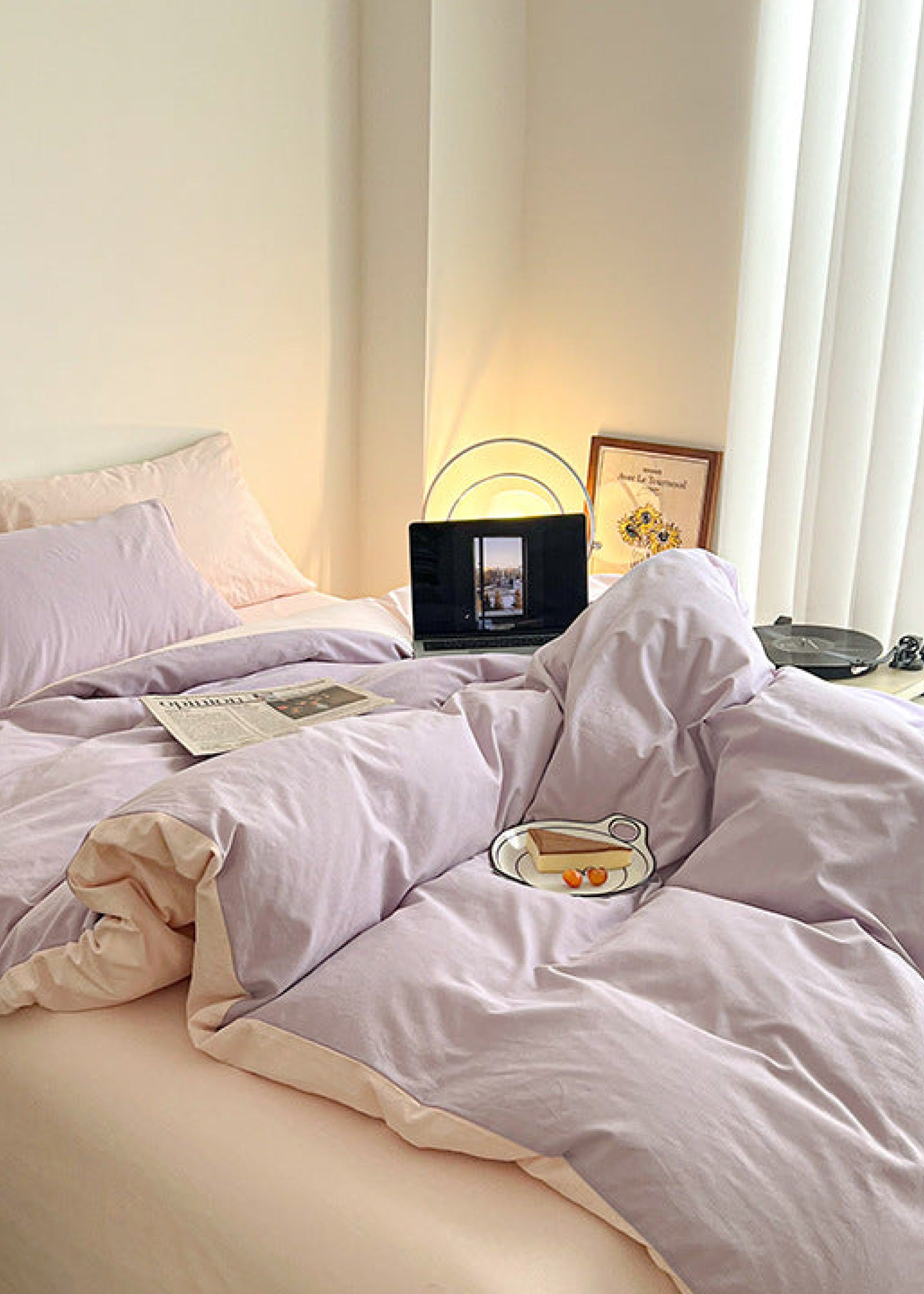 Pastel Duo Bedding Set / Yellow + Pink