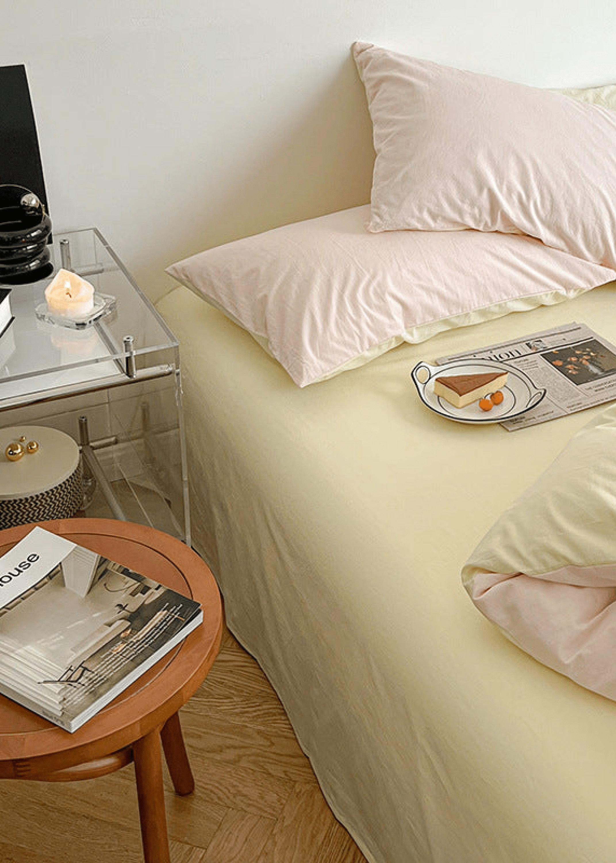 - Ever Lasting - Pastel Duo Bedding Set / Yellow + Pink - Bedding Set - Ever Lasting