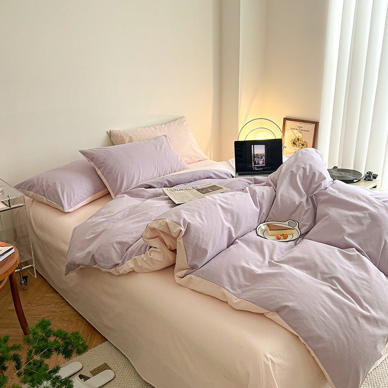 - Ever Lasting - Pastel Duo Bedding Set / Yellow + Pink - Bedding Set - Ever Lasting