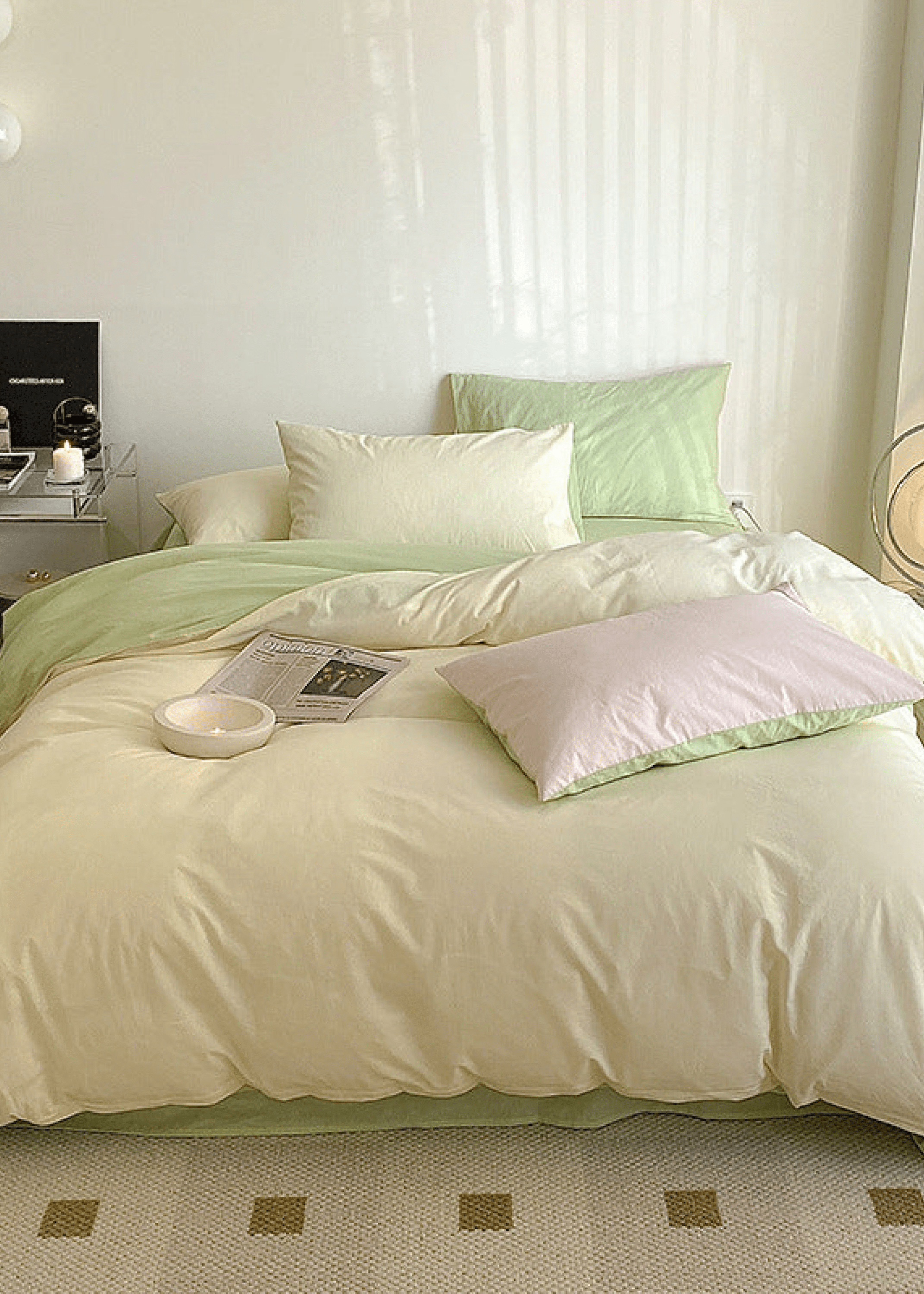 - Ever Lasting - Pastel Duo Bedding Set / Yellow + Pink - Bedding Set - Ever Lasting