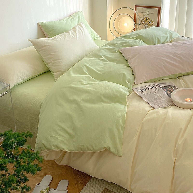 - Ever Lasting - Pastel Duo Bedding Set / Yellow + Pink - Bedding Set - Ever Lasting