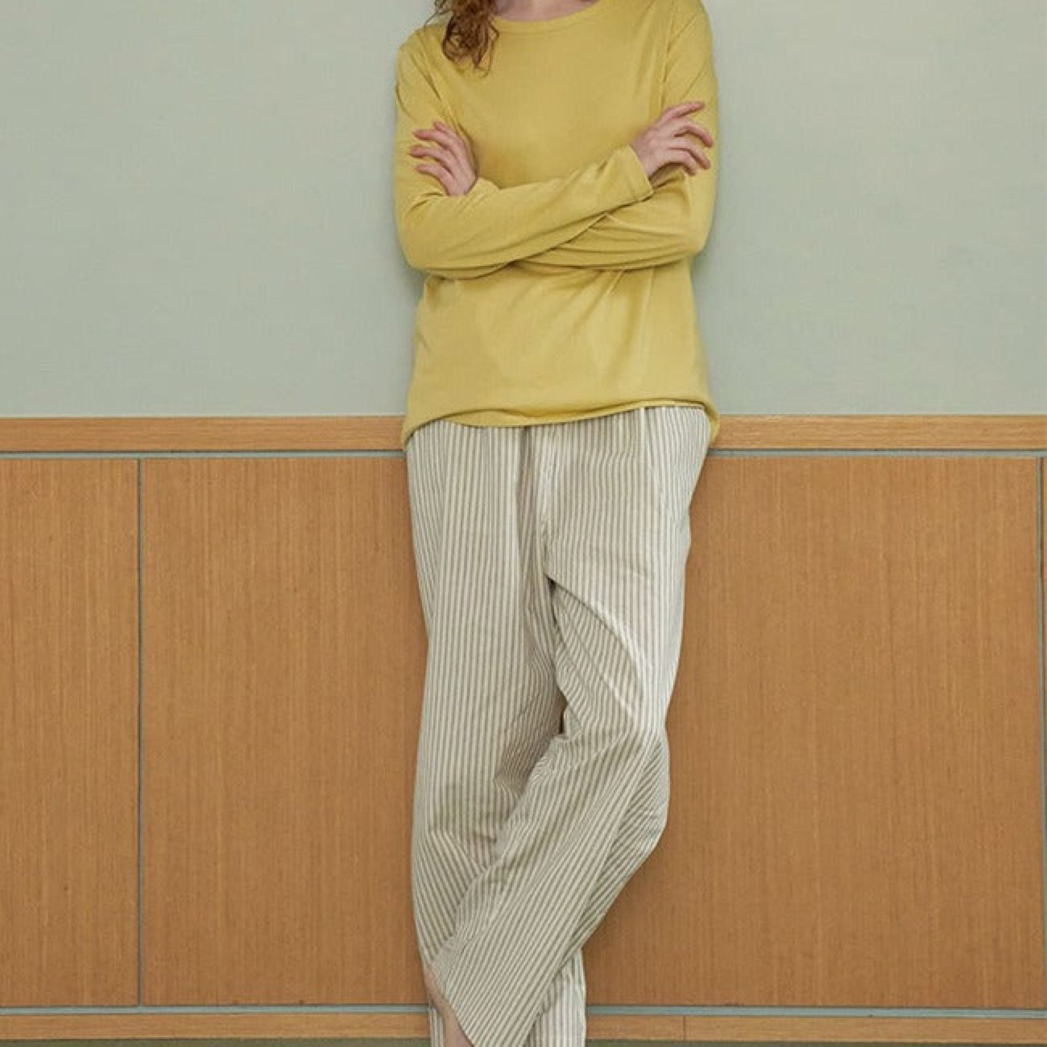 Pastel Striped Pajama Set / Purple - Ever Lasting