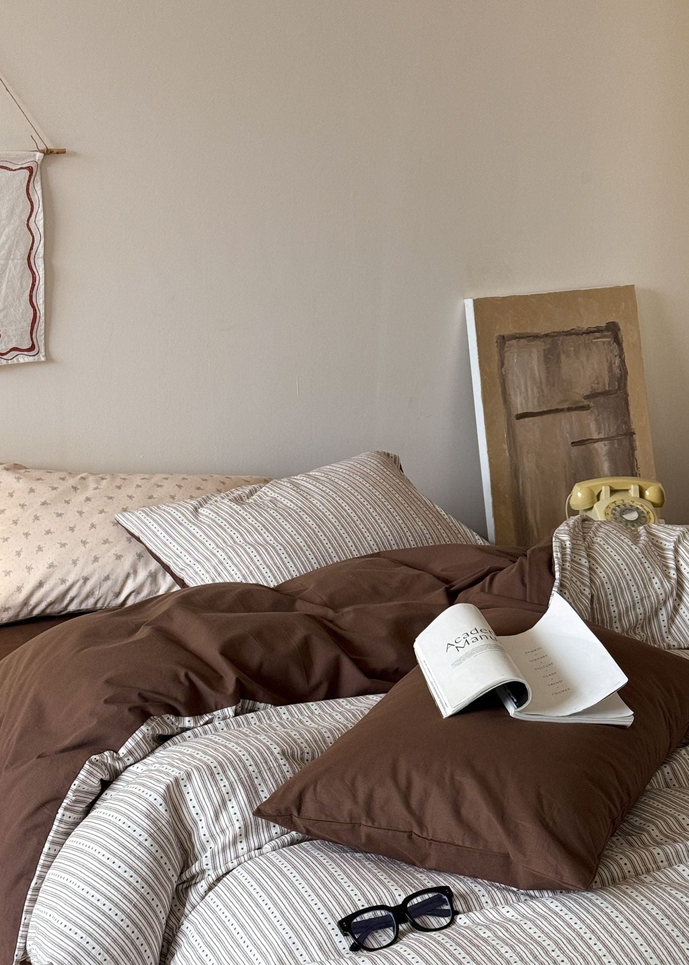 -Ever Lasting - Peony Jacquard Bedding Set / Brown -Bedding Set -Ever Lasting