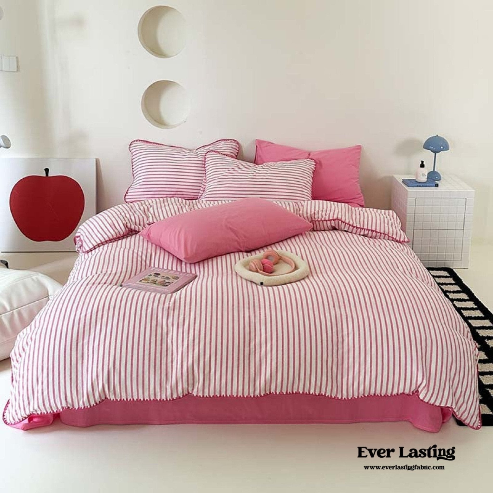 Pepper Candy Stripe Bedding Set / Fuchsia - Ever Lasting