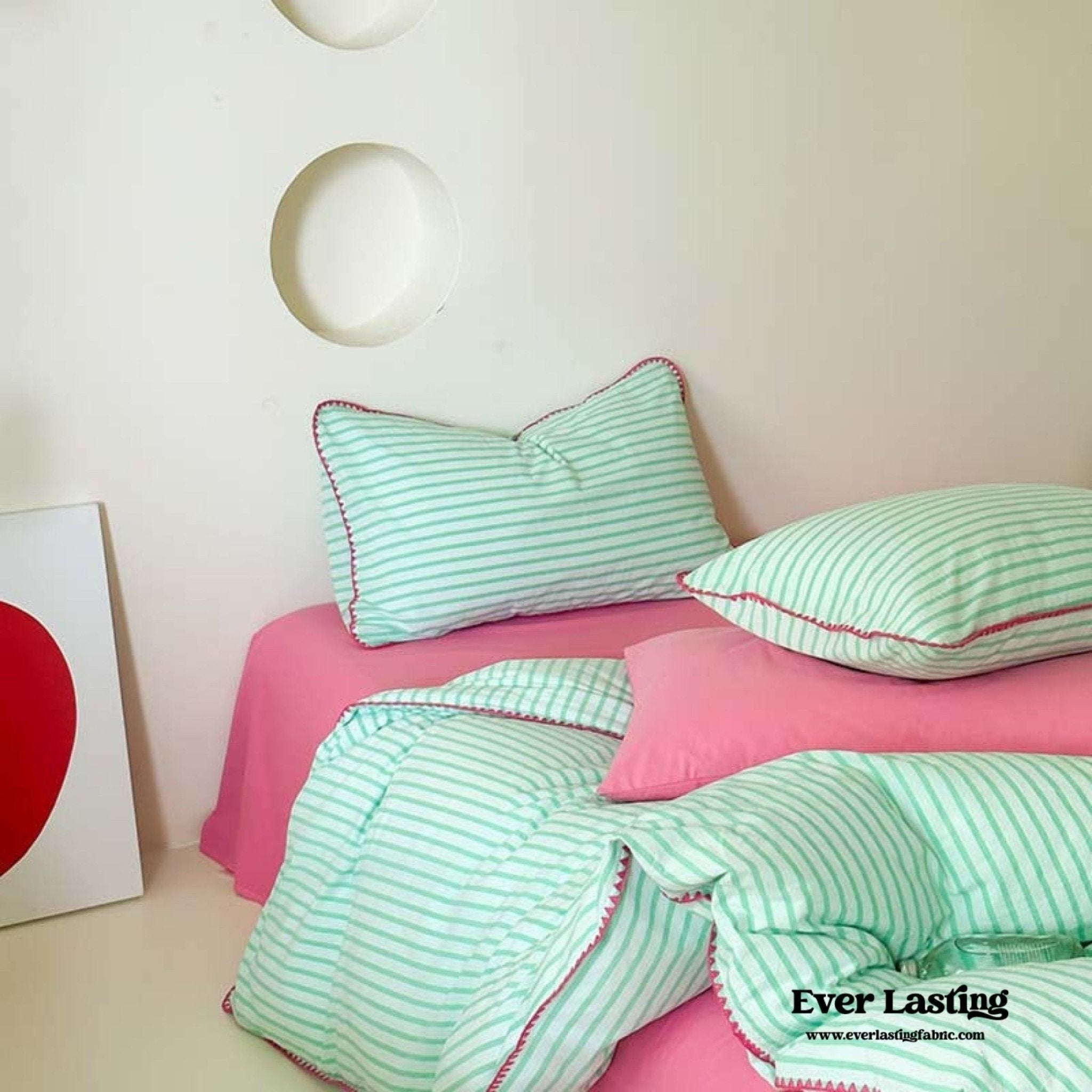 Pepper Candy Stripe Bedding Set / Fuchsia - Ever Lasting