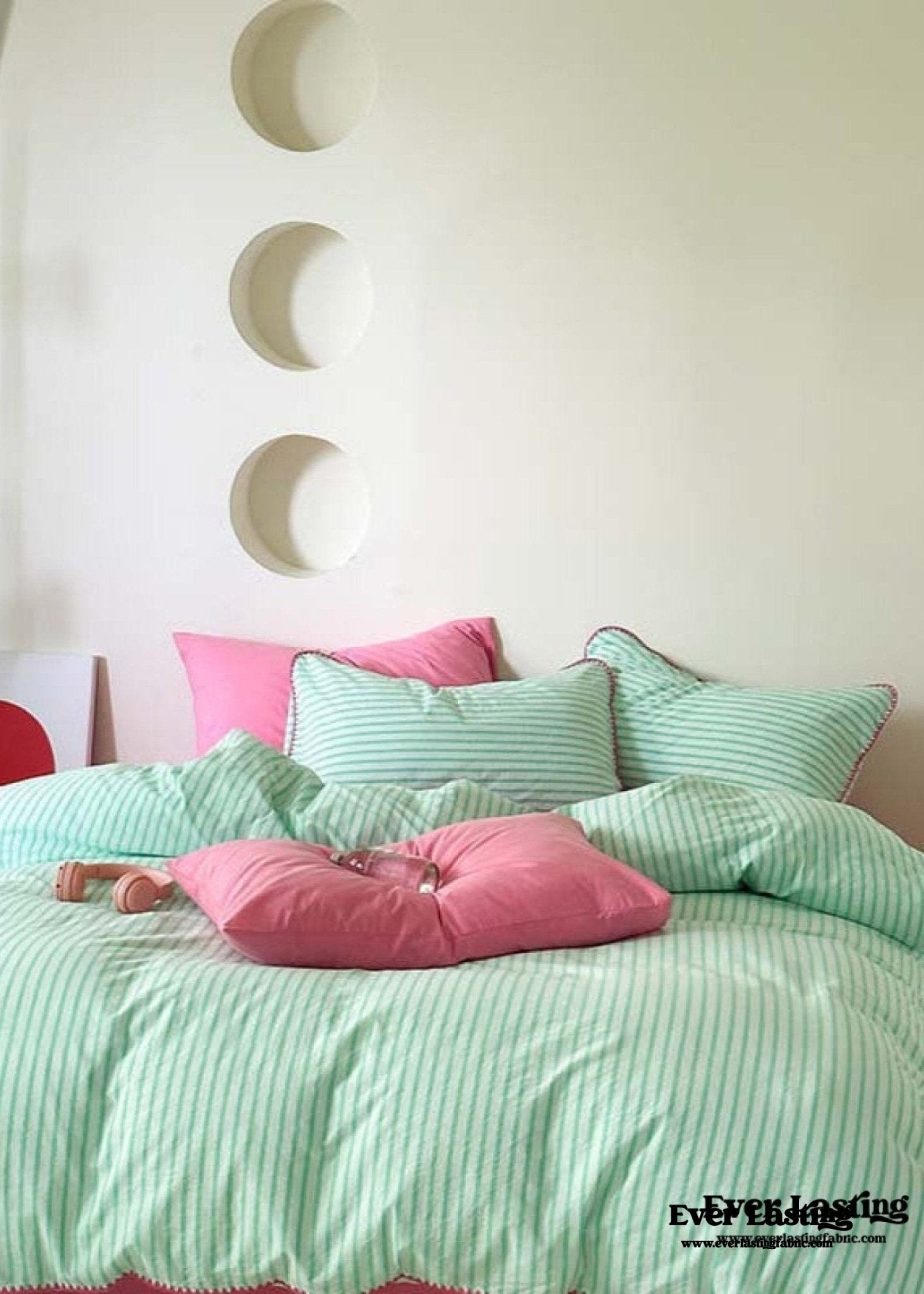 Pepper Candy Stripe Bedding Set / Fuchsia - Ever Lasting