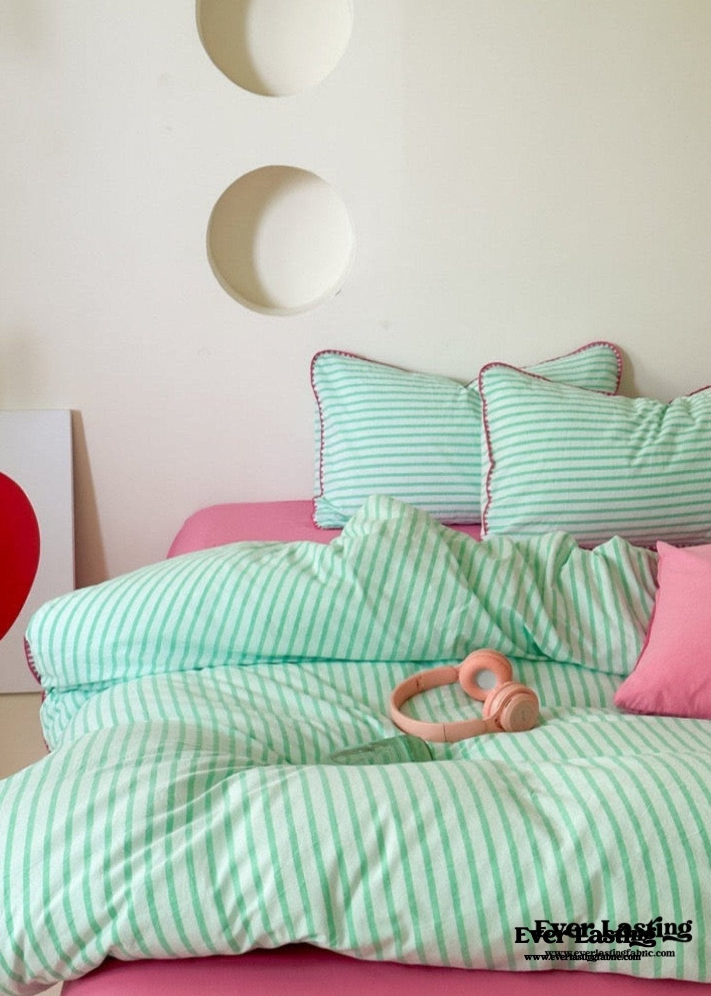 Pepper Candy Stripe Bedding Set / Fuchsia - Ever Lasting