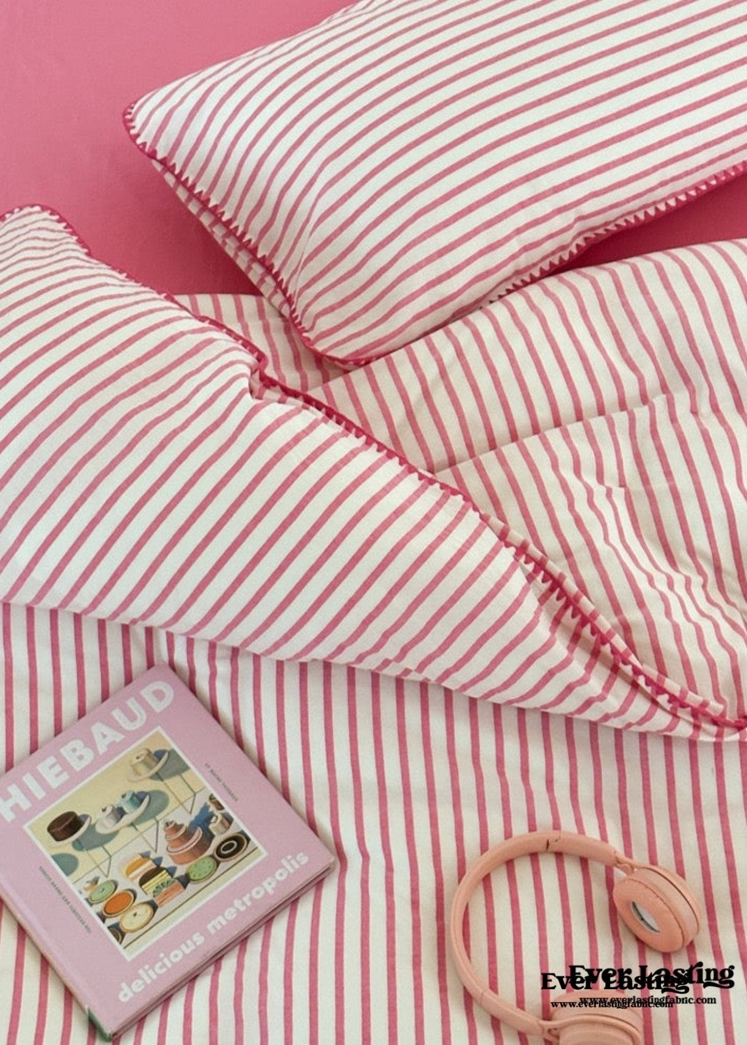 Pepper Candy Stripe Bedding Set / Fuchsia - Ever Lasting