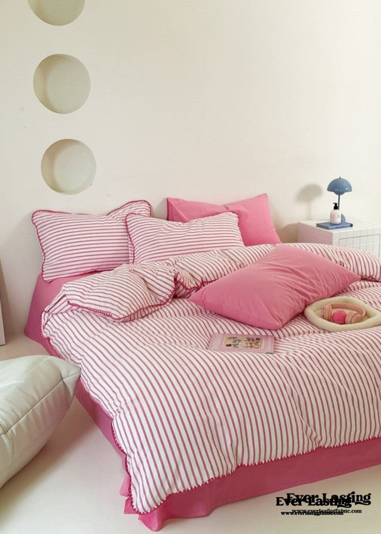 Pepper Candy Stripe Bedding Set / Light Green - Ever Lasting