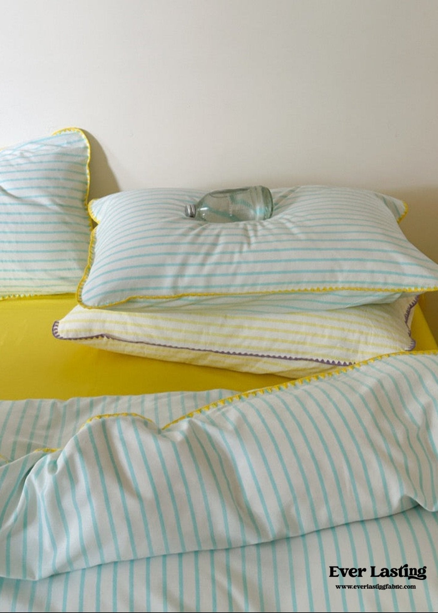 Pepper Candy Stripe Bedding Set / Purple + Green - Ever Lasting