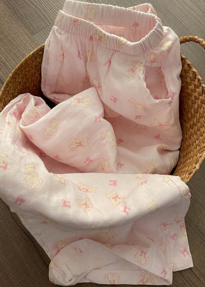 Pink Cat Bow Lounge Pajama Pants - Ever Lasting