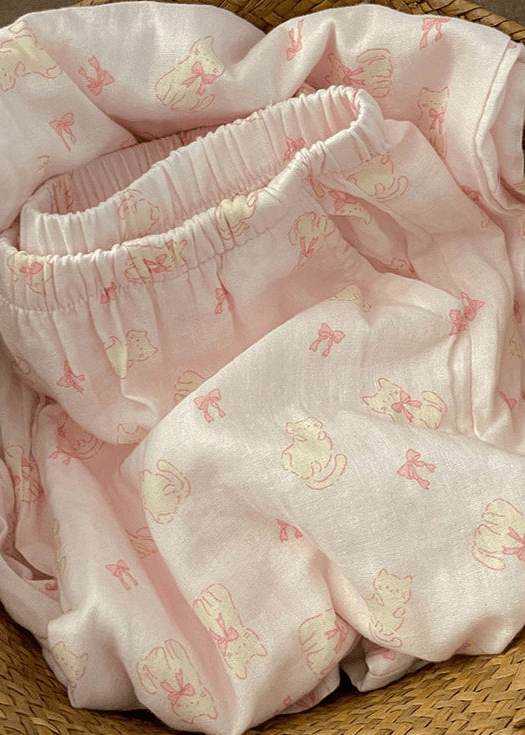 Pink Cat Bow Lounge Pajama Pants - Ever Lasting