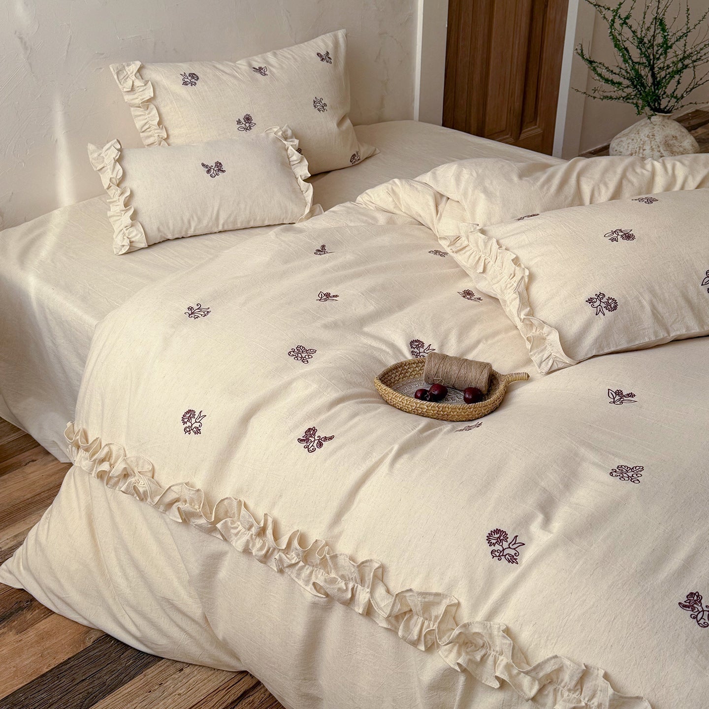 -Ever Lasting - Piper Floral Ruffle Bedding Bundle -Bedding Bundle -Ever Lasting