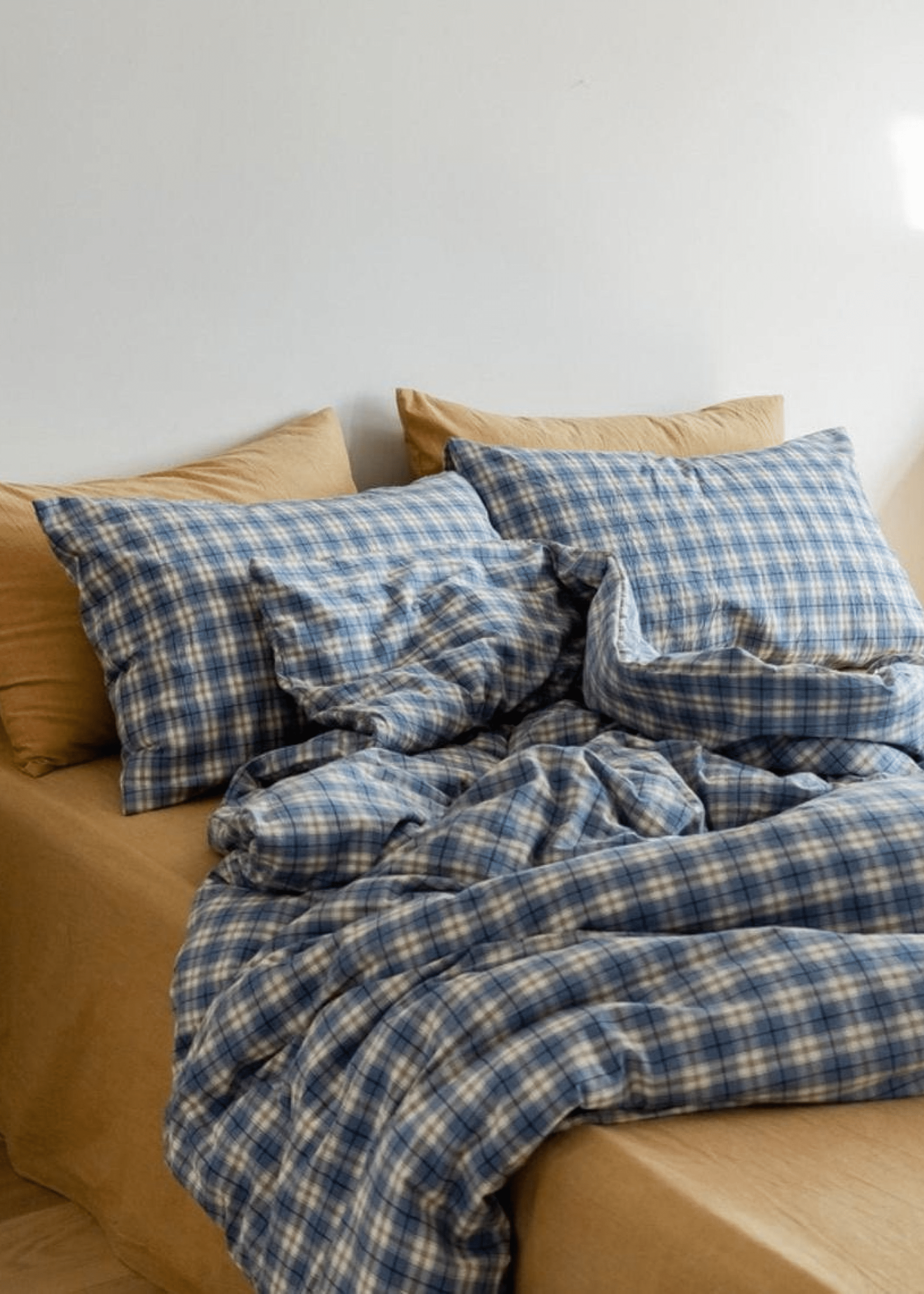 - Ever Lasting - Plaid Bedding Set / Blue + Mustard - Bedding Set - Ever Lasting