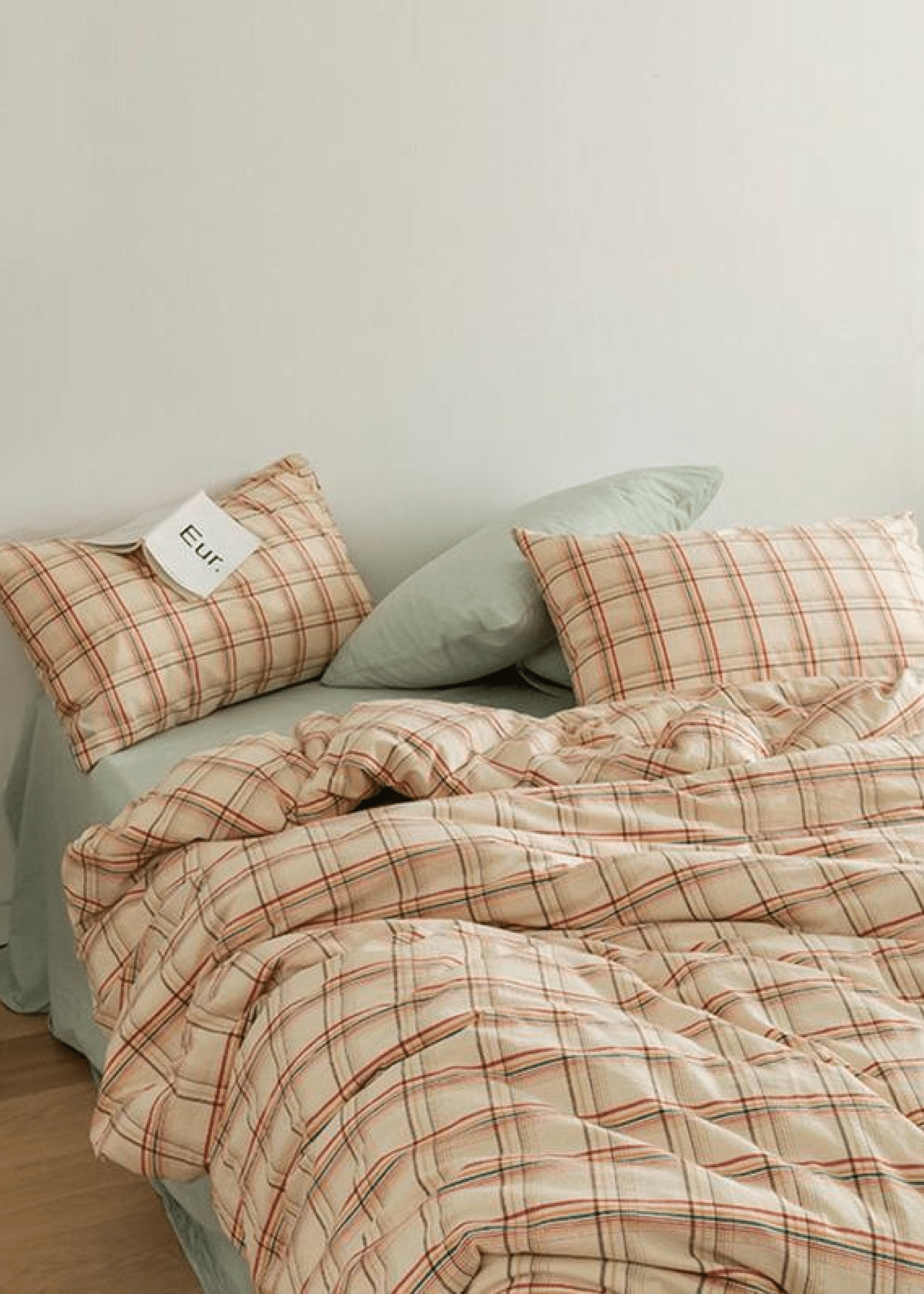 - Ever Lasting - Plaid Bedding Set / Yellow + Mint Green - Bedding Set - Ever Lasting