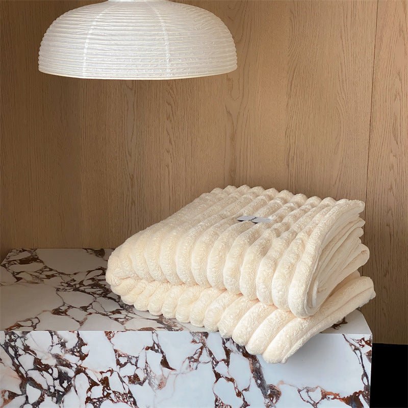 - Ever Lasting - Plush Cozy Jacquard Blanket / Blue - Blankets - Ever Lasting