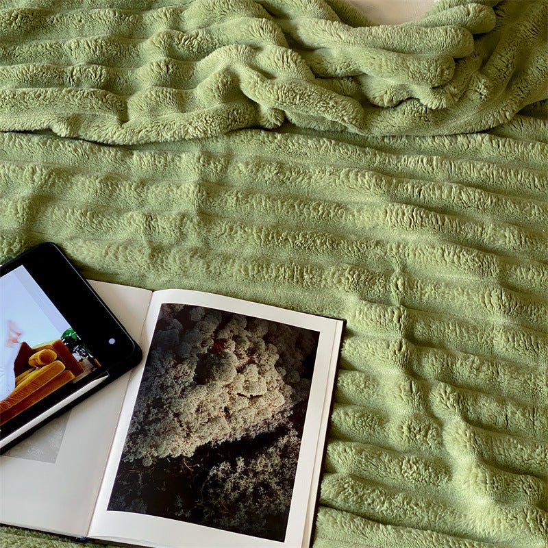 - Ever Lasting - Plush Cozy Jacquard Blanket / Blue - Blankets - Ever Lasting