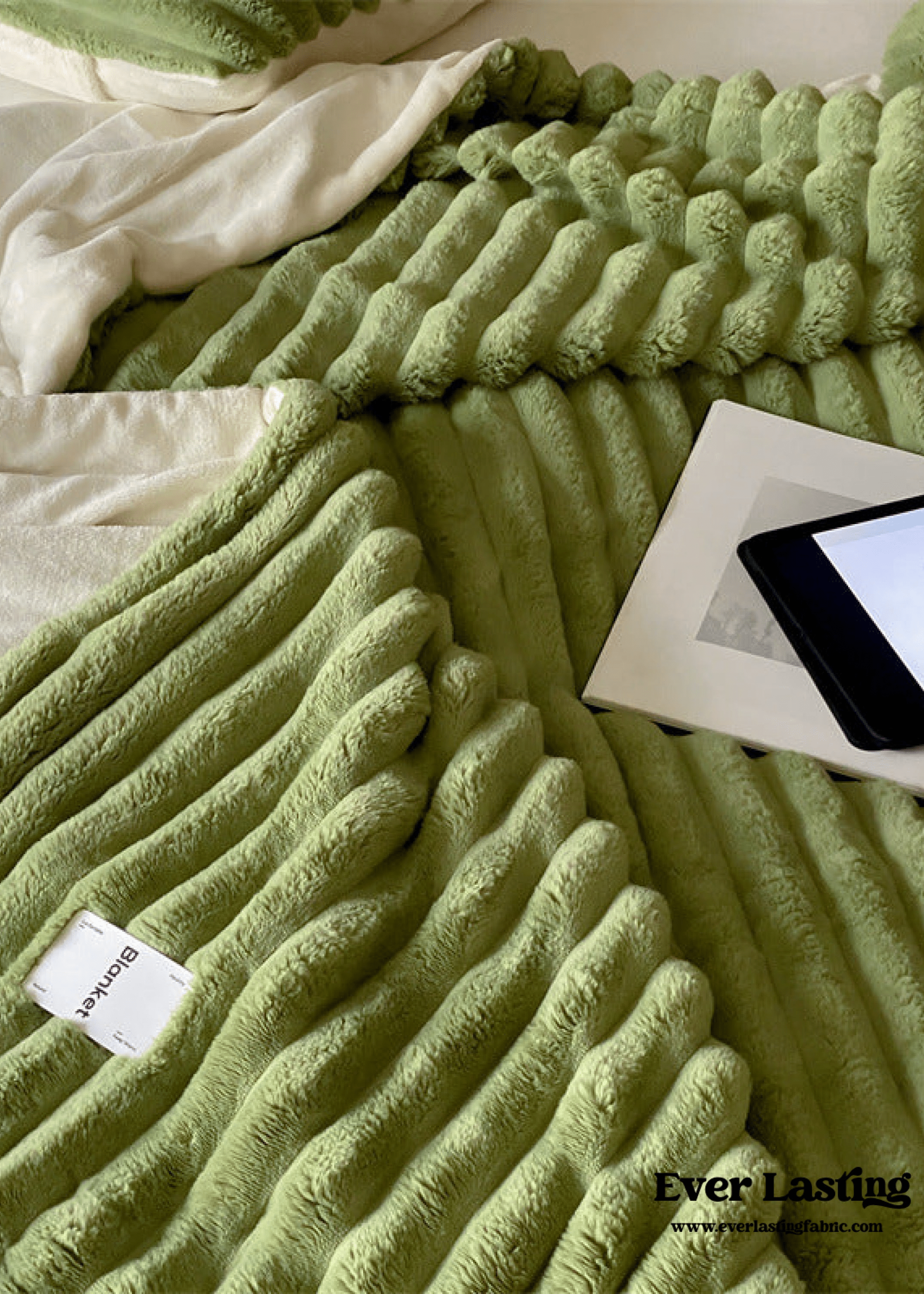 - Ever Lasting - Plush Cozy Jacquard Blanket / Blue - Blankets - Ever Lasting