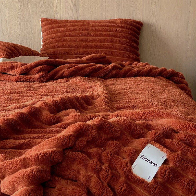 - Ever Lasting - Plush Cozy Jacquard Blanket / Blue - Blankets - Ever Lasting