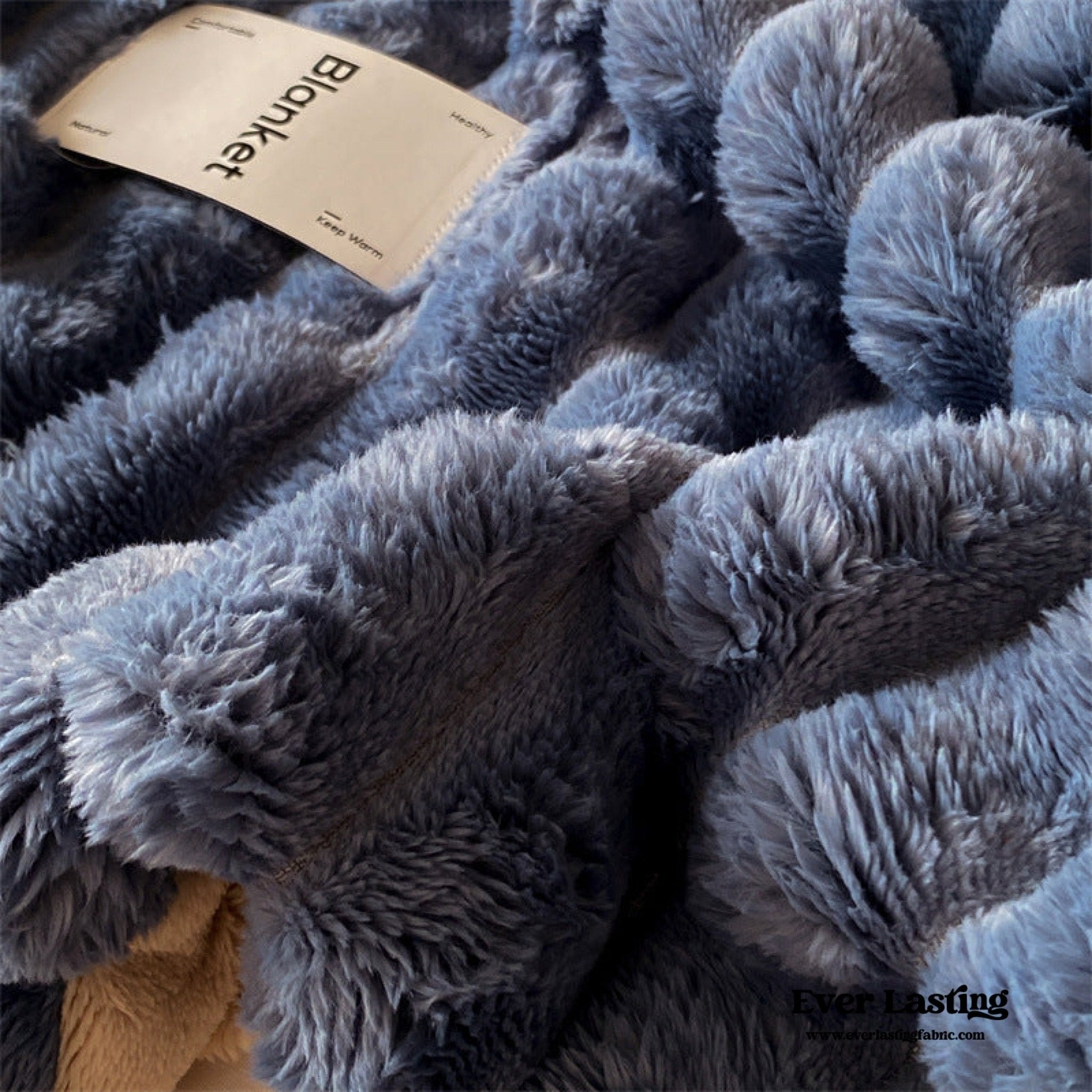 Plush Cozy Jacquard Blanket / Cream White - Ever Lasting