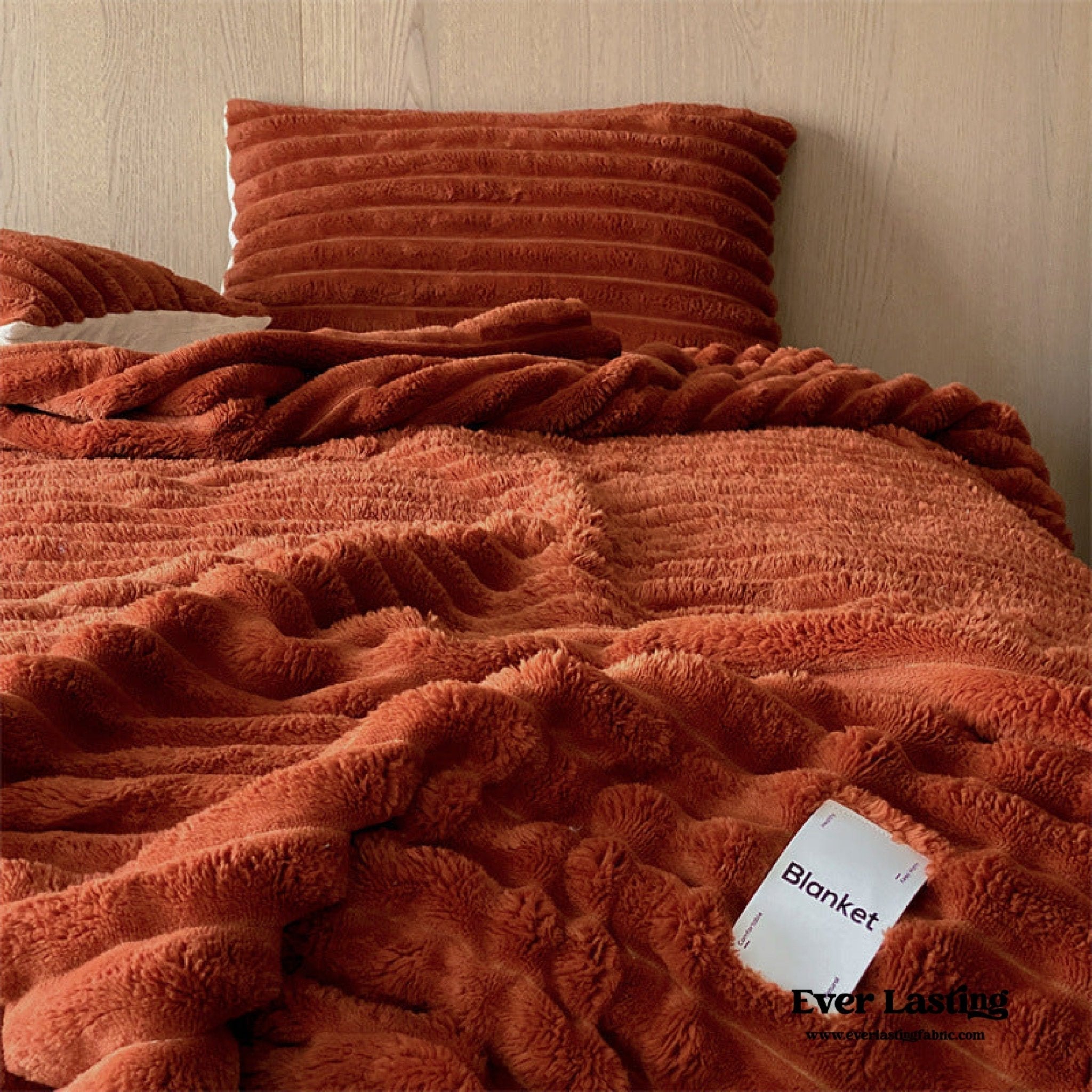 Plush Cozy Jacquard Blanket / Cream White - Ever Lasting