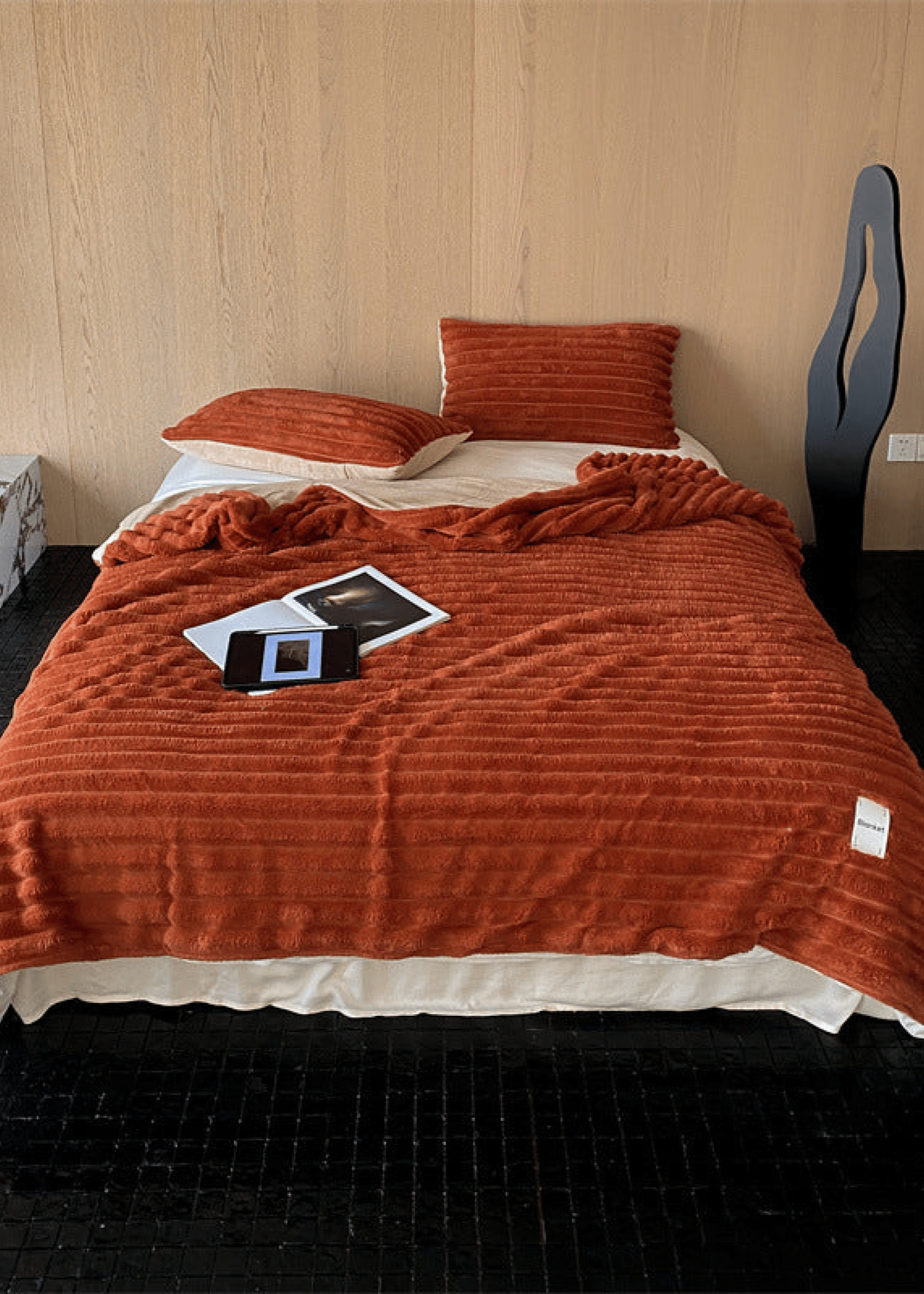 - Ever Lasting - Plush Cozy Jacquard Blanket / Cream White - Blankets - Ever Lasting