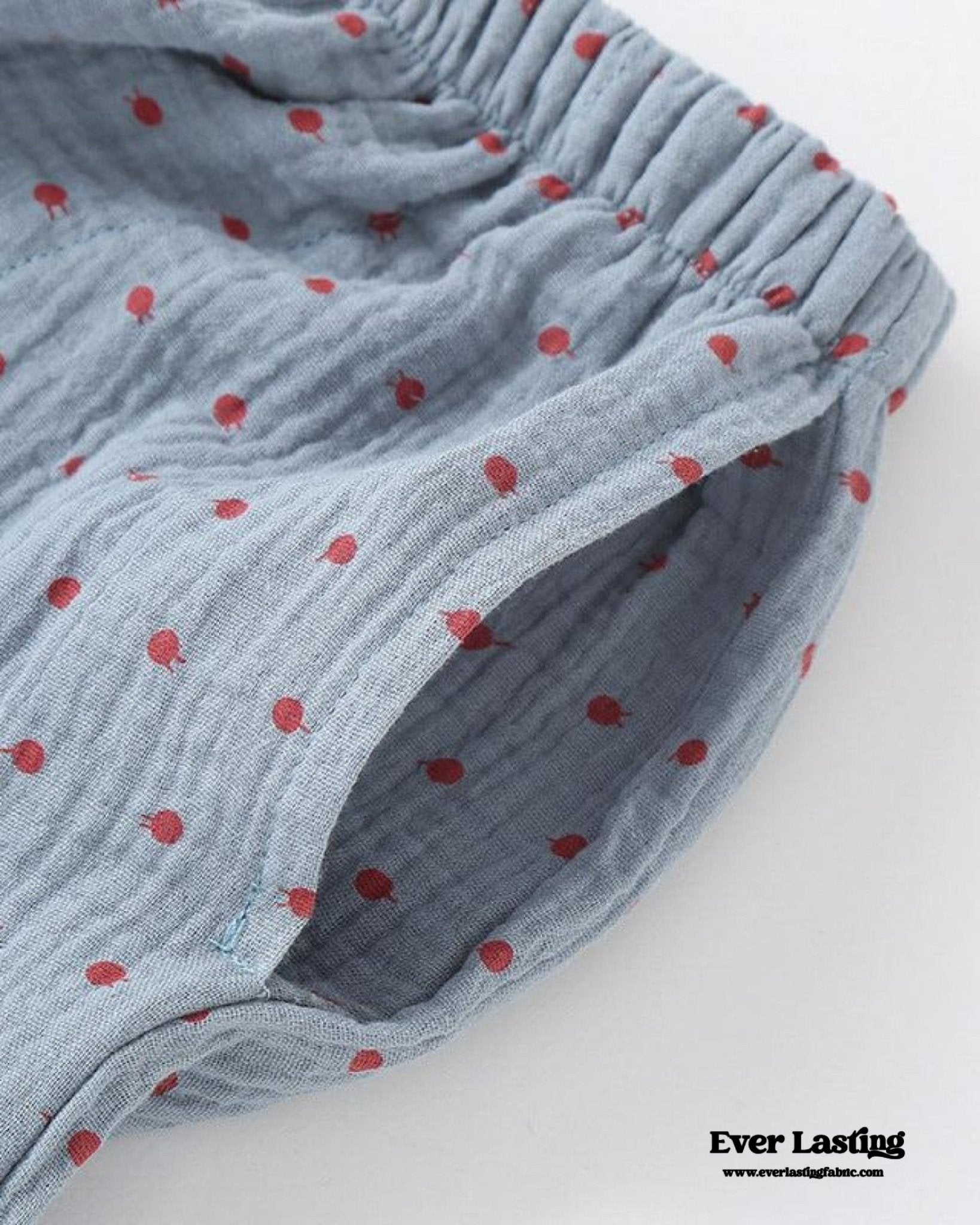 Polka Dot Cute Collared Pajama Set - Ever Lasting