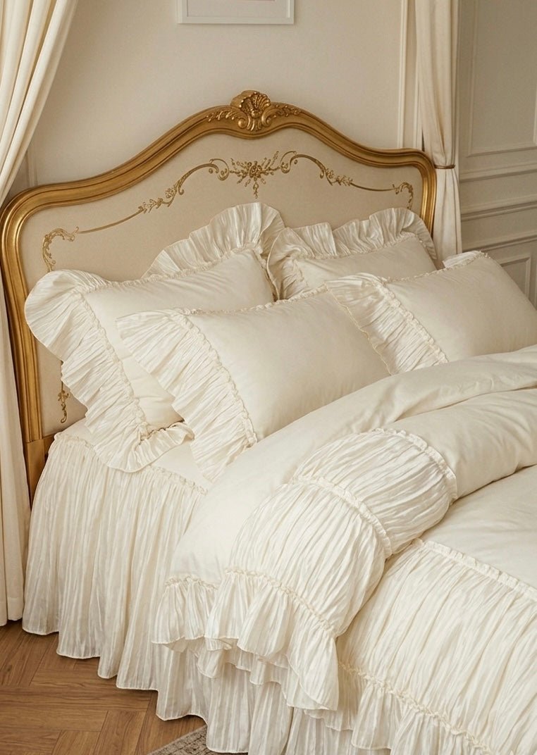 - Ever Lasting - Quinn Lace Bedding Set / White - Bedding Set - Ever Lasting