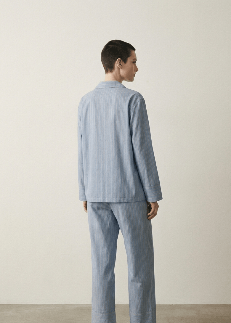 - Ever Lasting - Reese Long - Sleeve Striped Pajama Set / Purple - Pajamas - Ever Lasting