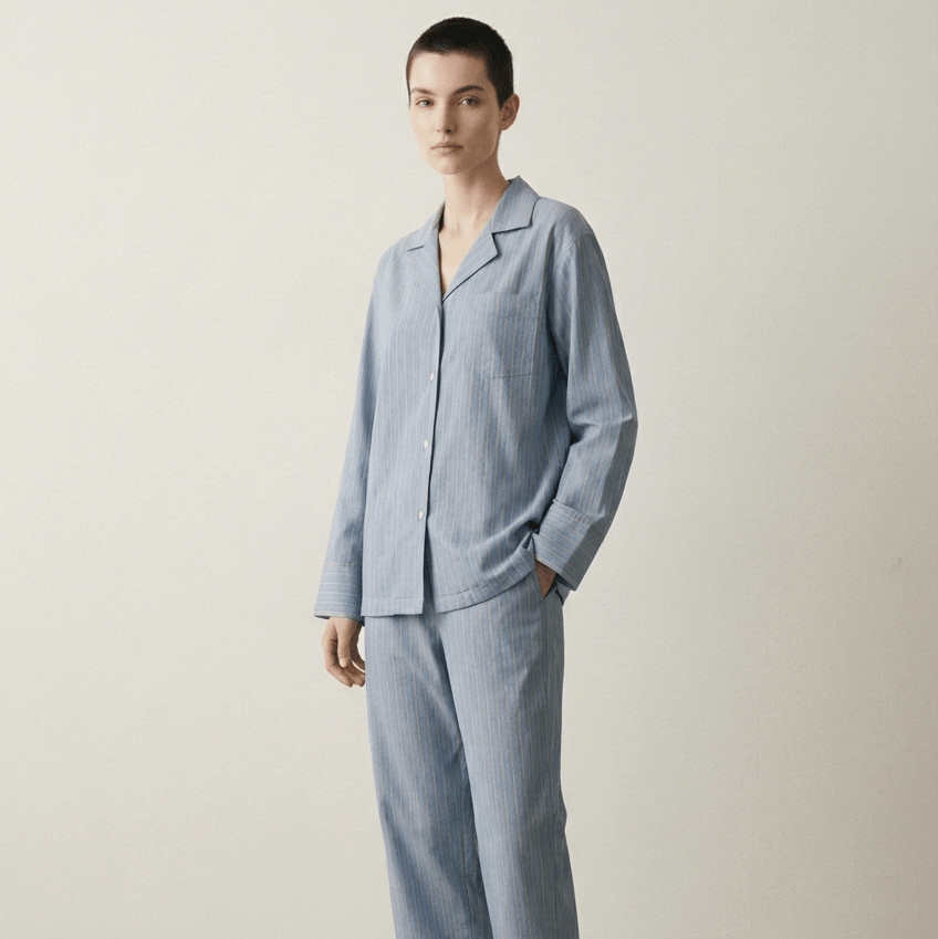 - Ever Lasting - Reese Long - Sleeve Striped Pajama Set / Purple - Pajamas - Ever Lasting