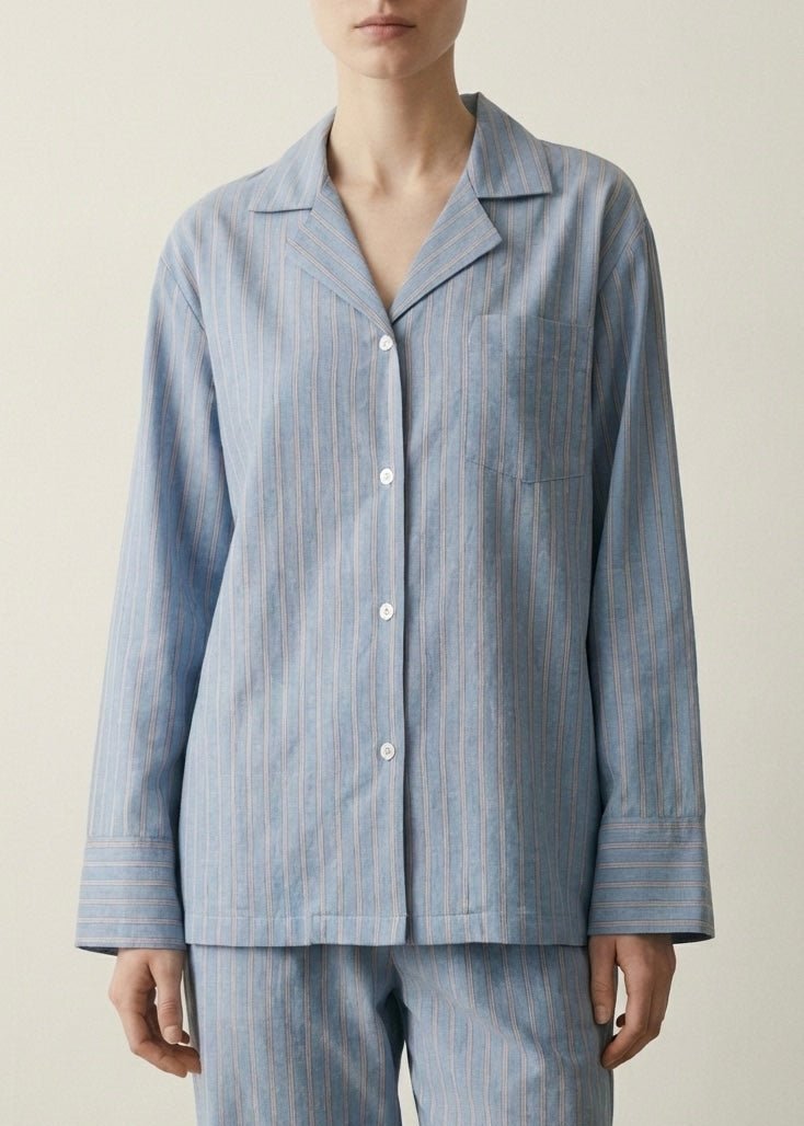 - Ever Lasting - Reese Long - Sleeve Striped Pajama Set / Purple - Pajamas - Ever Lasting