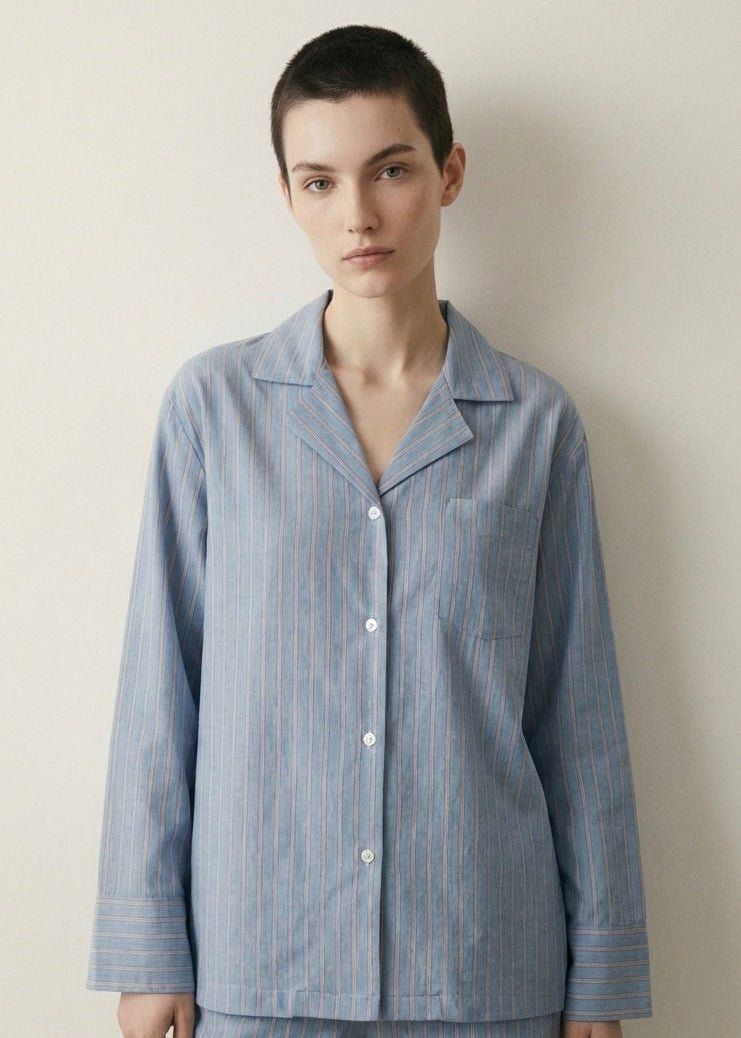 - Ever Lasting - Reese Long - Sleeve Striped Pajama Set / Purple - Pajamas - Ever Lasting