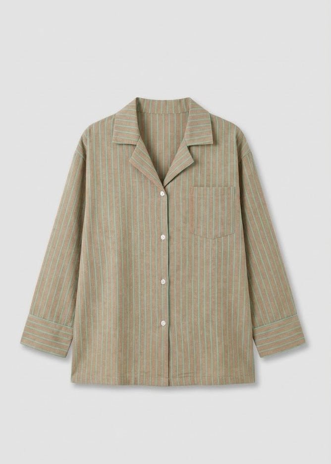 - Ever Lasting - Reese Long - Sleeve Striped Pajama Set / Purple - Pajamas - Ever Lasting