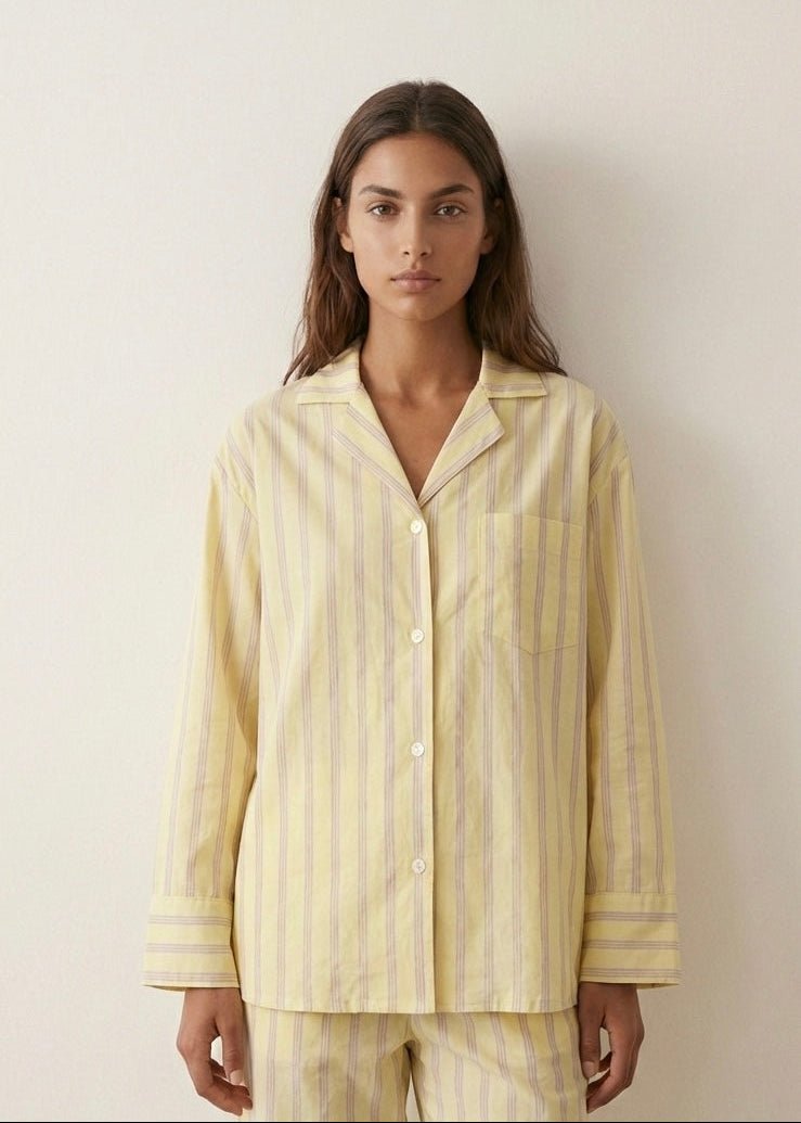 - Ever Lasting - Reese Long - Sleeve Striped Pajama Set / Purple - Pajamas - Ever Lasting