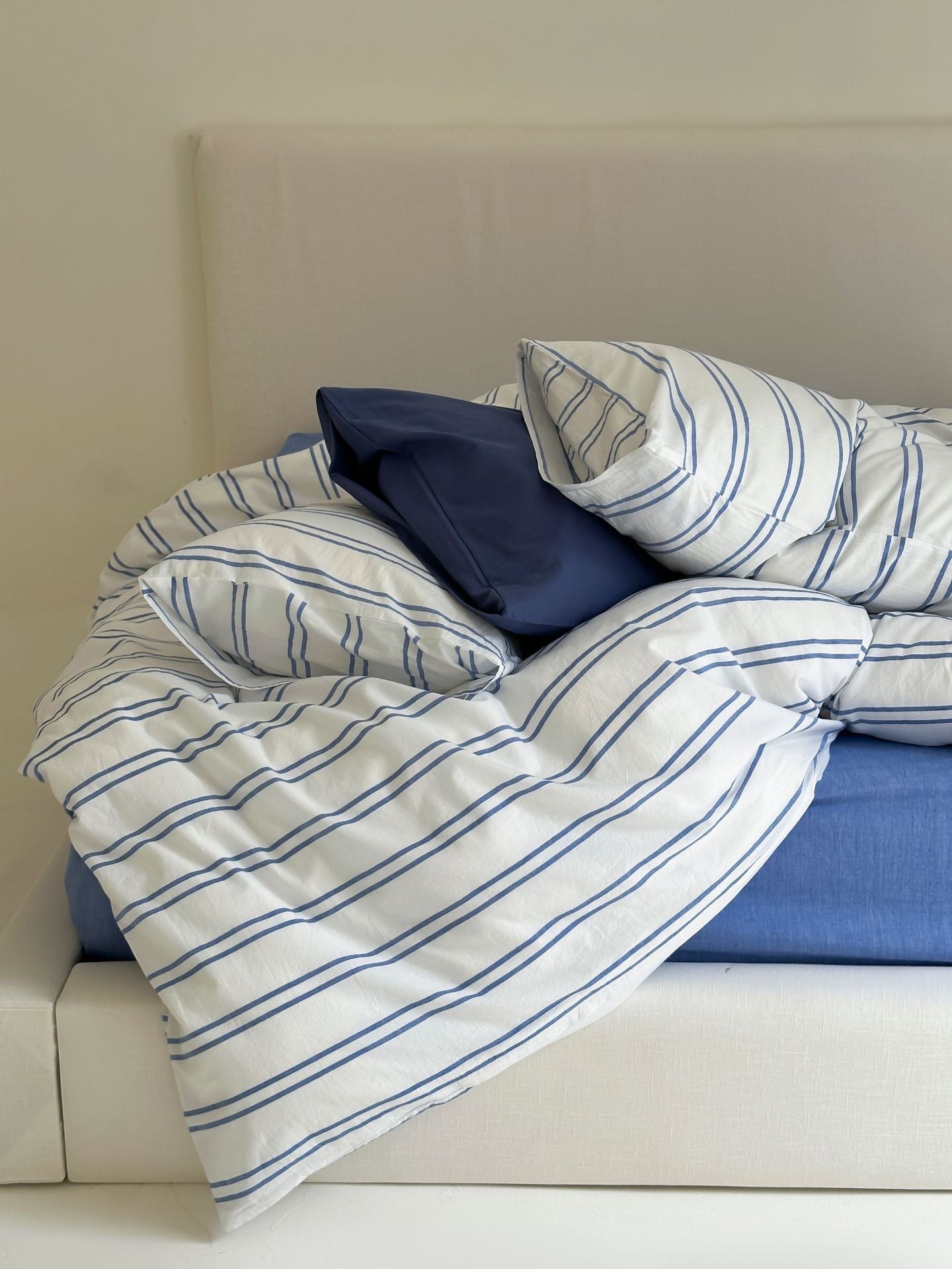 - Ever Lasting - Refreshing Stripe Bedding Set / Blue Single - Bedding Set - Ever Lasting