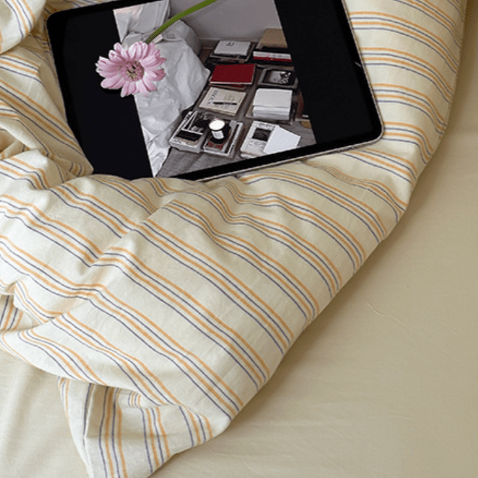 - Ever Lasting - Refreshing Stripe Duvet Cover / Mint Green - Duvet Cover - Ever Lasting