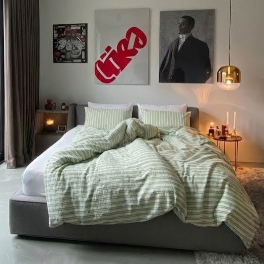 - Ever Lasting - Refreshing Washed Cotton Stripe Bedding Bundle - Bedding Bundle - Ever Lasting